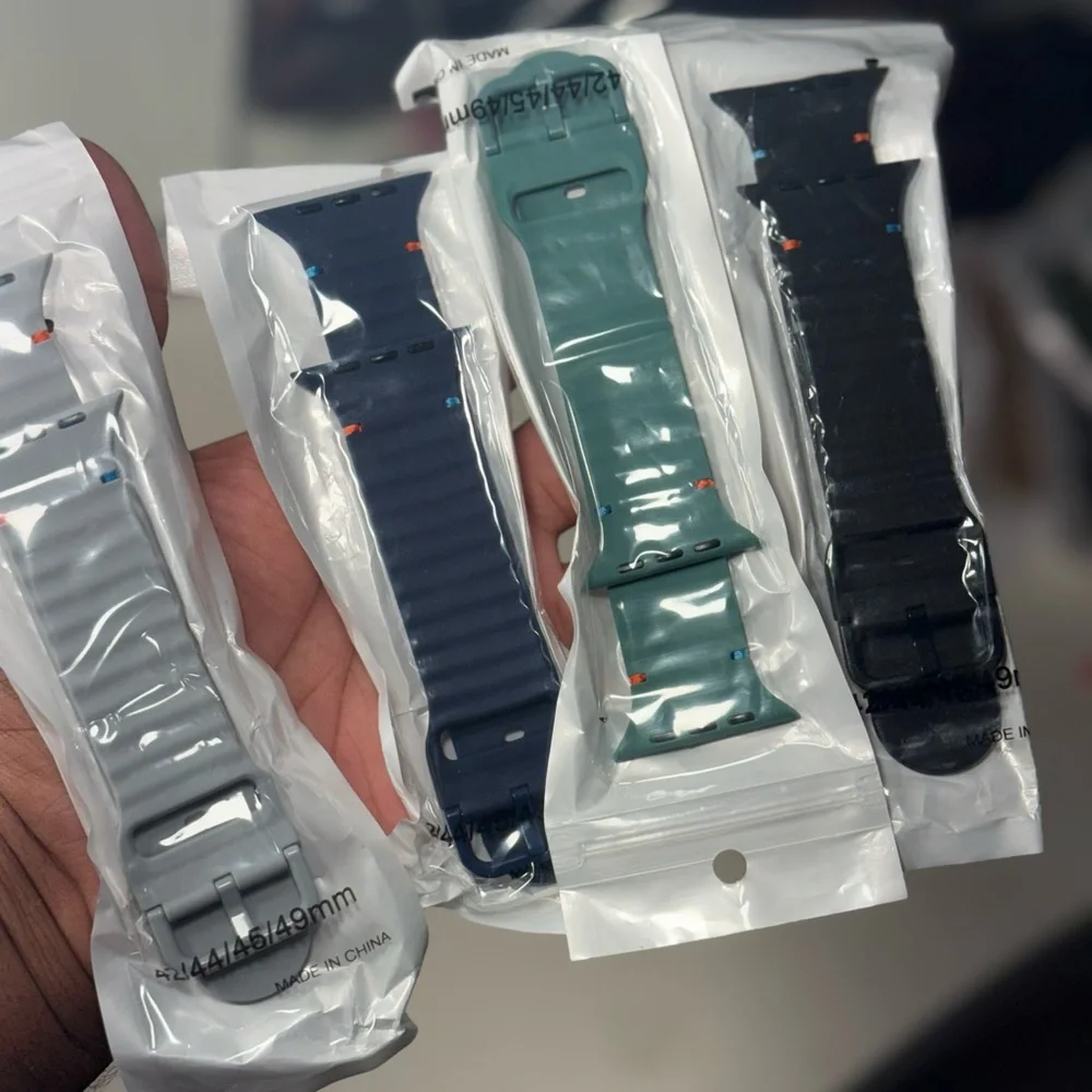 Apple Watch Band 5-Pack Silicone Sport Strap 38/40/41/42/44/45/49mm